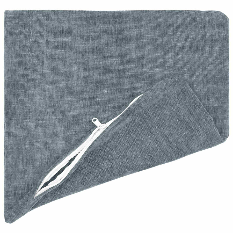 Kussensloop 6 st HEERLEN Lichtblauw 30 x 30 cm Chenille Stof