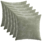 Kussensloop groen 30x30 cm chenille (6 stuks)