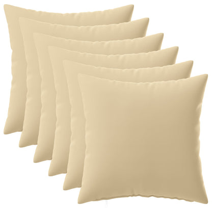 Kussensloop 6 pcs HEERLEN Beige 30 x 30 cm Polyester