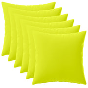 Kussensloop 30x30 cm helder groen polyester set van 6