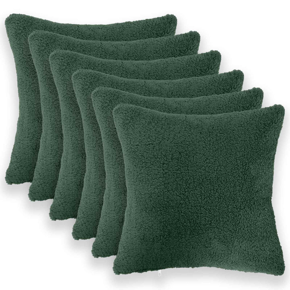 Kussensloop 6 pcs HEERLEN Donkergroen 30 x 30 cm Bouclé