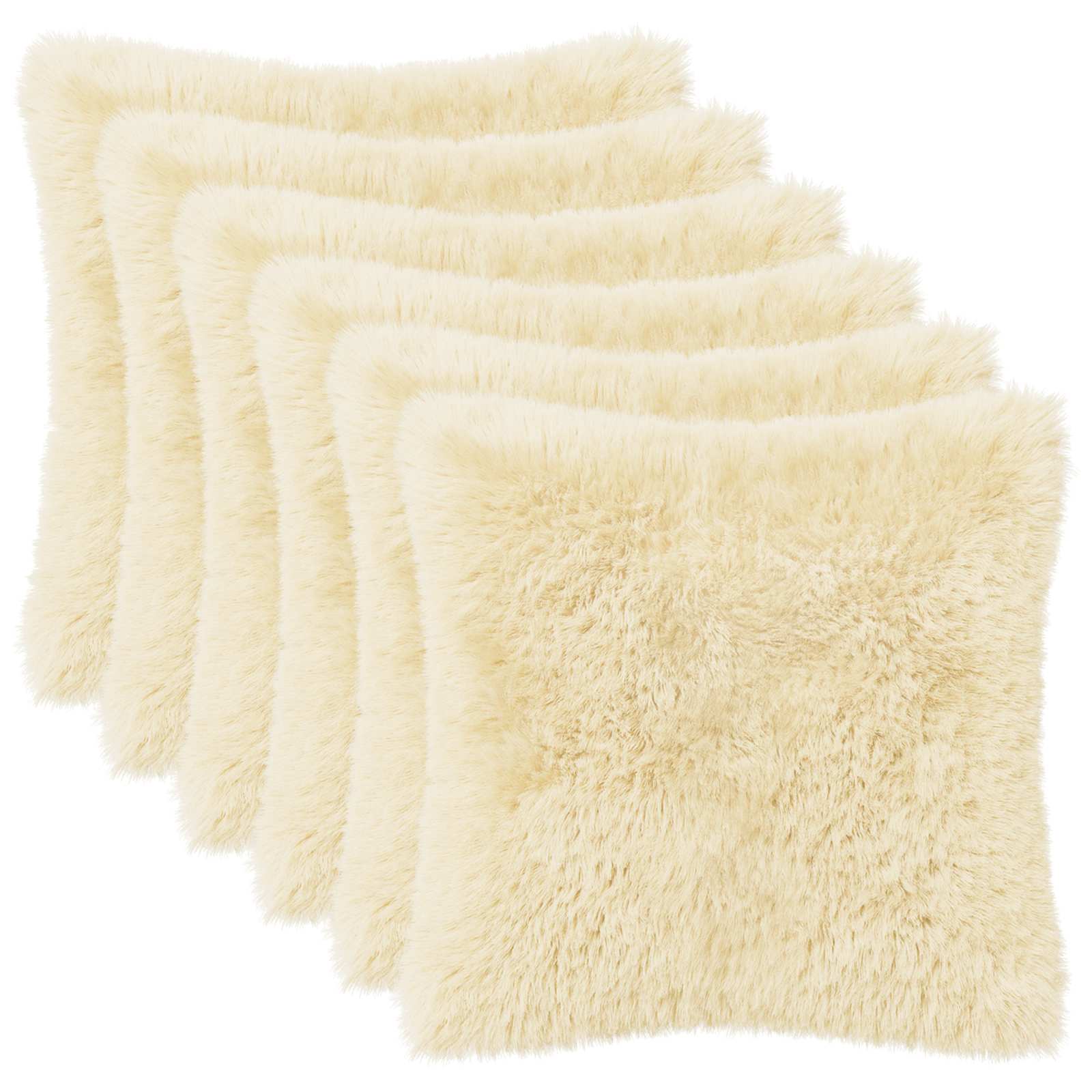 Kussensloop 6 pcs HEERLEN Crèmekleurig 30 x 30 cm PV Fleece