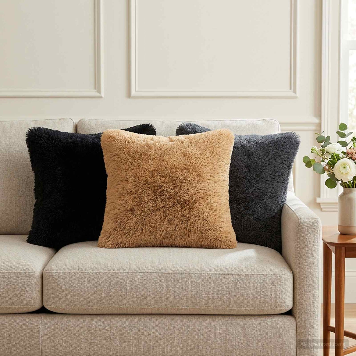 Kussensloop 6 pcs HEERLEN Taupe 40 x 40 cm PV Fleece