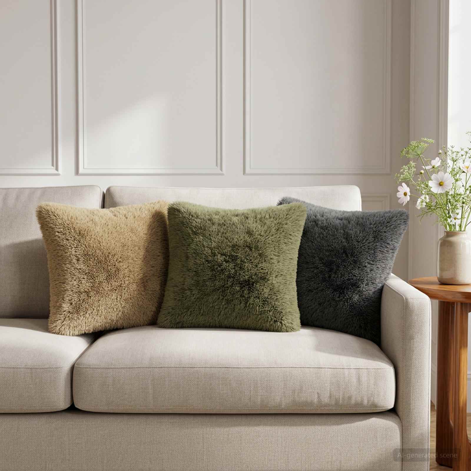 Kussensloop 6 pcs HEERLEN Lichtgrijs 30 x 30 cm PV Fleece
