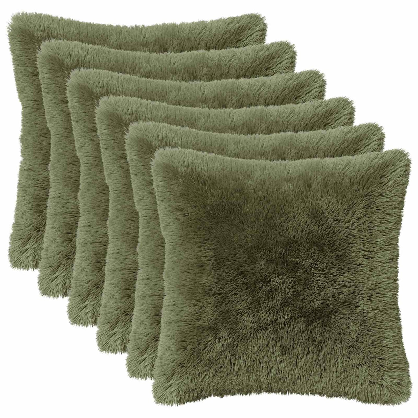 Kussensloop 6 pcs HEERLEN Groen 30 x 30 cm PV Fleece