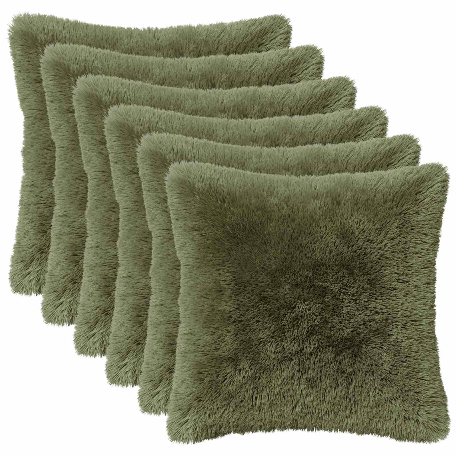 Kussensloop 6 pcs HEERLEN Groen 30 x 30 cm PV Fleece