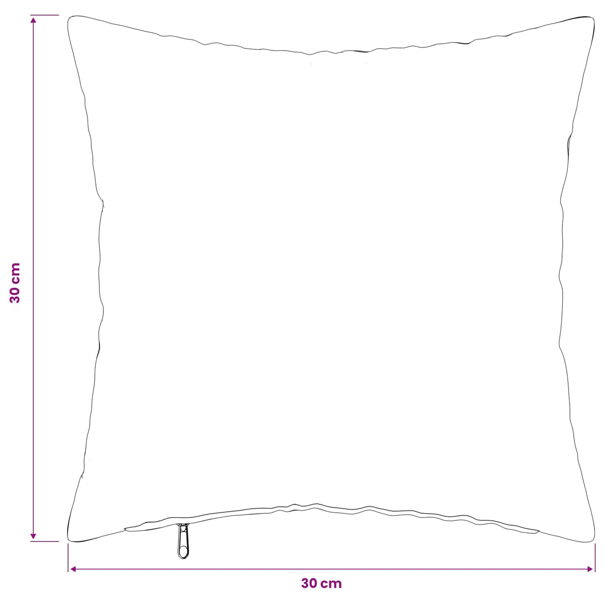 Kussensloop 6 pcs HEERLEN Zwart 30 x 30 cm Flanel