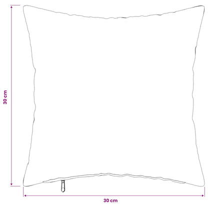 Kussensloop 6 pcs HEERLEN Zwart 30 x 30 cm Flanel
