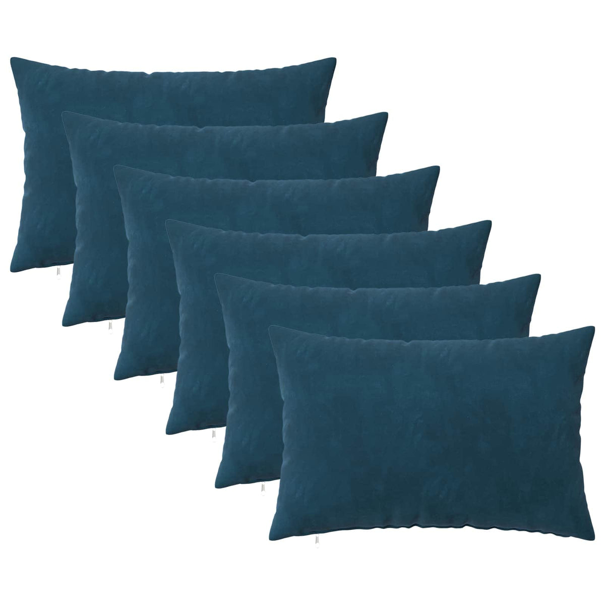Kussensloop 6 pcs HEERLEN Blauw 30 x 50 cm Fluweel