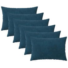 Kussensloop 6 pcs HEERLEN Blauw 30 x 50 cm Fluweel