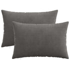Kussensloop 2 pcs HEERLEN Donkergrijs 30 x 50 cm corduroy