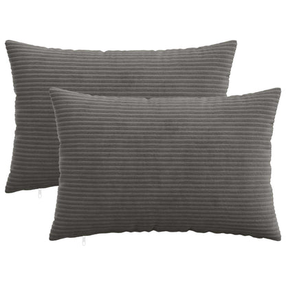 Kussensloop 2 pcs HEERLEN Donkergrijs 30 x 50 cm corduroy