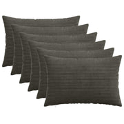 Kussensloop 30x50 cm antraciet corduroy (6 st)