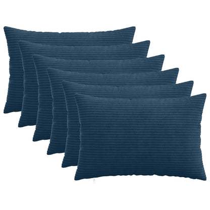 Kussensloop 6 pcs HEERLEN Marineblauw 30 x 50 cm corduroy