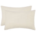 Kussensloop 30x50 cm crèmekleurig bouclé (2 stuks)