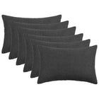 Kussensloop 30x50 cm bouclé donkergrijs 6 stuks