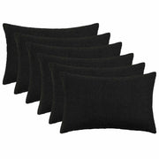 Kussensloop zwart 30x50 cm bouclé (6 stuks)