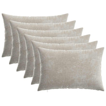 Kussensloop 6 st HEERLEN Lichtgrijs 30 x 50 cm Chenille Stof