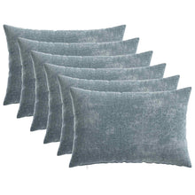 Kussensloop 6 st HEERLEN Lichtblauw 30 x 50 cm Chenille Stof