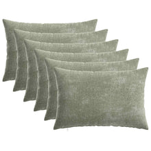 Kussensloop 6 st HEERLEN Groen 30 x 50 cm Chenille Stof