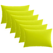 Kussensloop 30 x 50 cm helder groen polyester set van 6