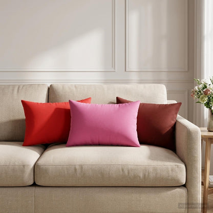 Kussensloop 6 pcs HEERLEN Roze 30 x 50 cm Polyester