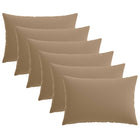Kussensloop 6 st taupe 30x50 cm polyester