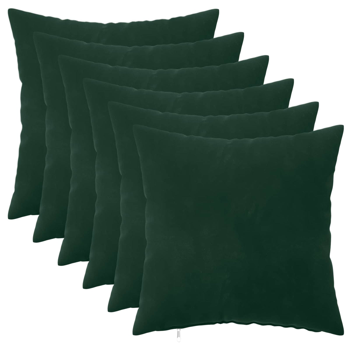Kussensloop 6 pcs HEERLEN Donkergroen 35 x 35 cm Fluweel