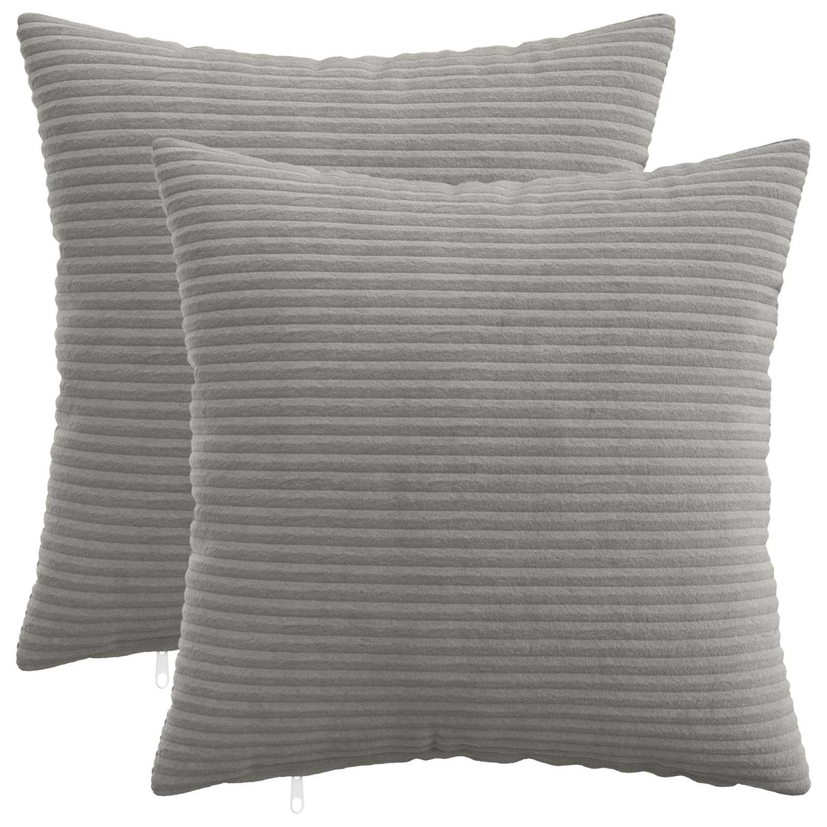 Kussensloop 2 pcs HEERLEN Lichtgrijs 35 x 35 cm corduroy