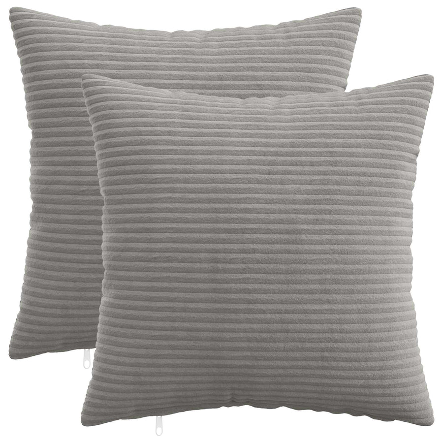 Kussensloop 2 pcs HEERLEN Lichtgrijs 35 x 35 cm corduroy