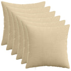 Kussensloop 6 st HEERLEN Grijs groen 35 x 35 cm corduroy