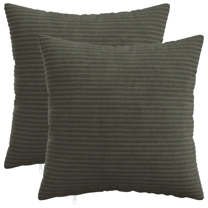 Kussensloop 2 pcs HEERLEN Antracietkleurig 35 x 35 cm corduroy