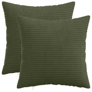 Kussensloop 35x35 cm groen corduroy (2 stuks)