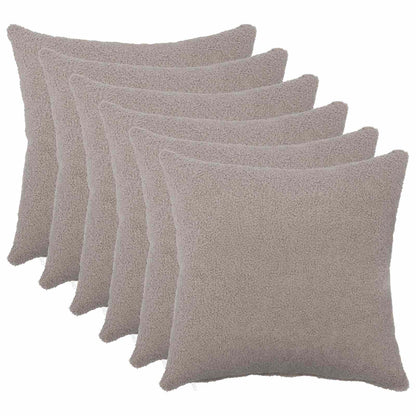 Kussensloop 6 pcs HEERLEN Lichtgrijs 35 x 35 cm Bouclé