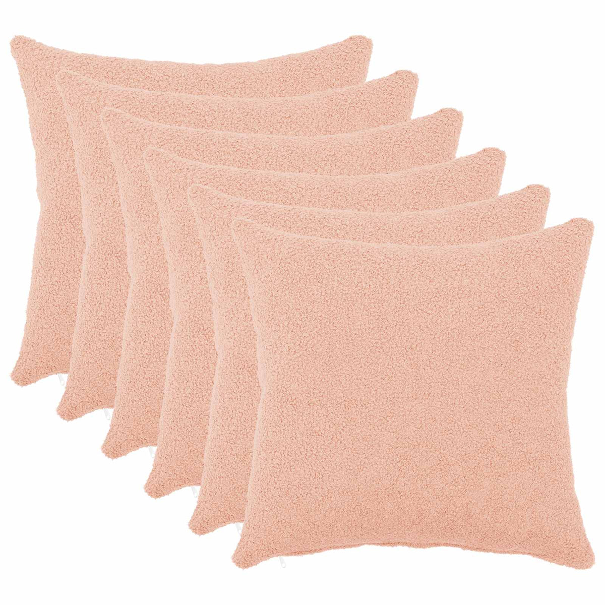Kussensloop 6 pcs HEERLEN Roze 35 x 35 cm Bouclé