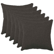 Kussensloop 35x35 cm bouclé donkergrijs set van 6