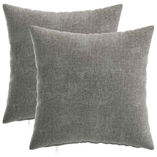 Kussensloop 2 st HEERLEN Donkergrijs 35 x 35 cm Chenille Stof