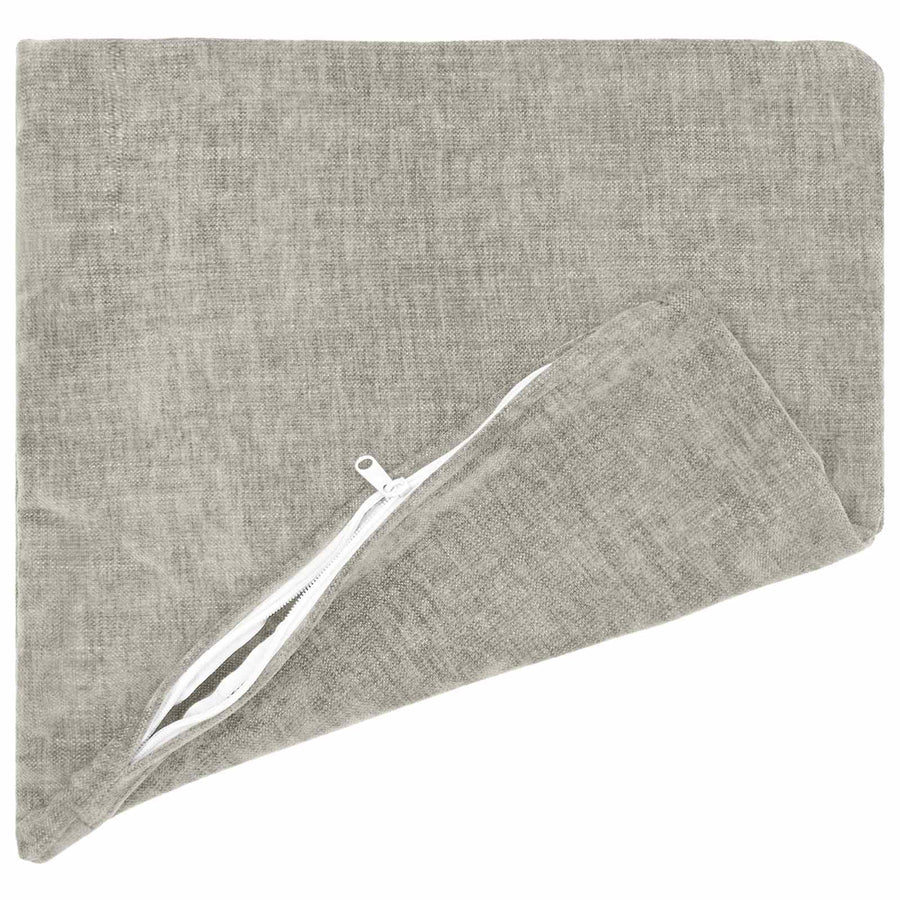 Kussensloop 2 st HEERLEN Lichtgrijs 35 x 35 cm Chenille Stof