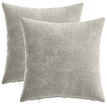 Kussensloop 2 st HEERLEN Lichtgrijs 35 x 35 cm Chenille Stof