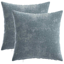Kussensloop 2 st HEERLEN Lichtblauw 35 x 35 cm Chenille Stof