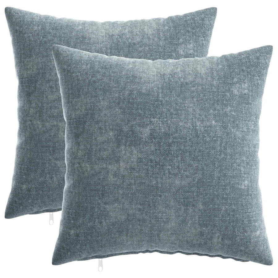 Kussensloop 2 st HEERLEN Lichtblauw 35 x 35 cm Chenille Stof