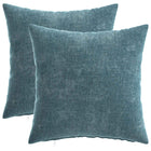 Kussensloop 35x35 cm chenille blauw 2 stuks