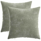 Kussensloop 2 st groen 35x35 cm chenille
