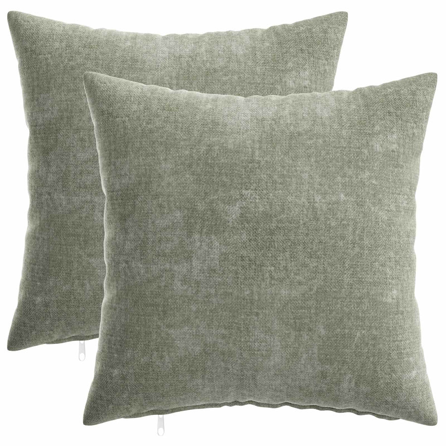 Kussensloop 2 st HEERLEN Groen 35 x 35 cm Chenille Stof