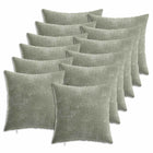 Kussensloop 6 stuks groen 35x35 cm chenille
