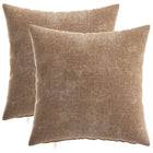 Kussensloop bruin 35x35 cm chenille 2 stuks