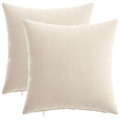 Kussensloop 2 st HEERLEN Crèmekleurig 35 x 35 cm Chenille Stof