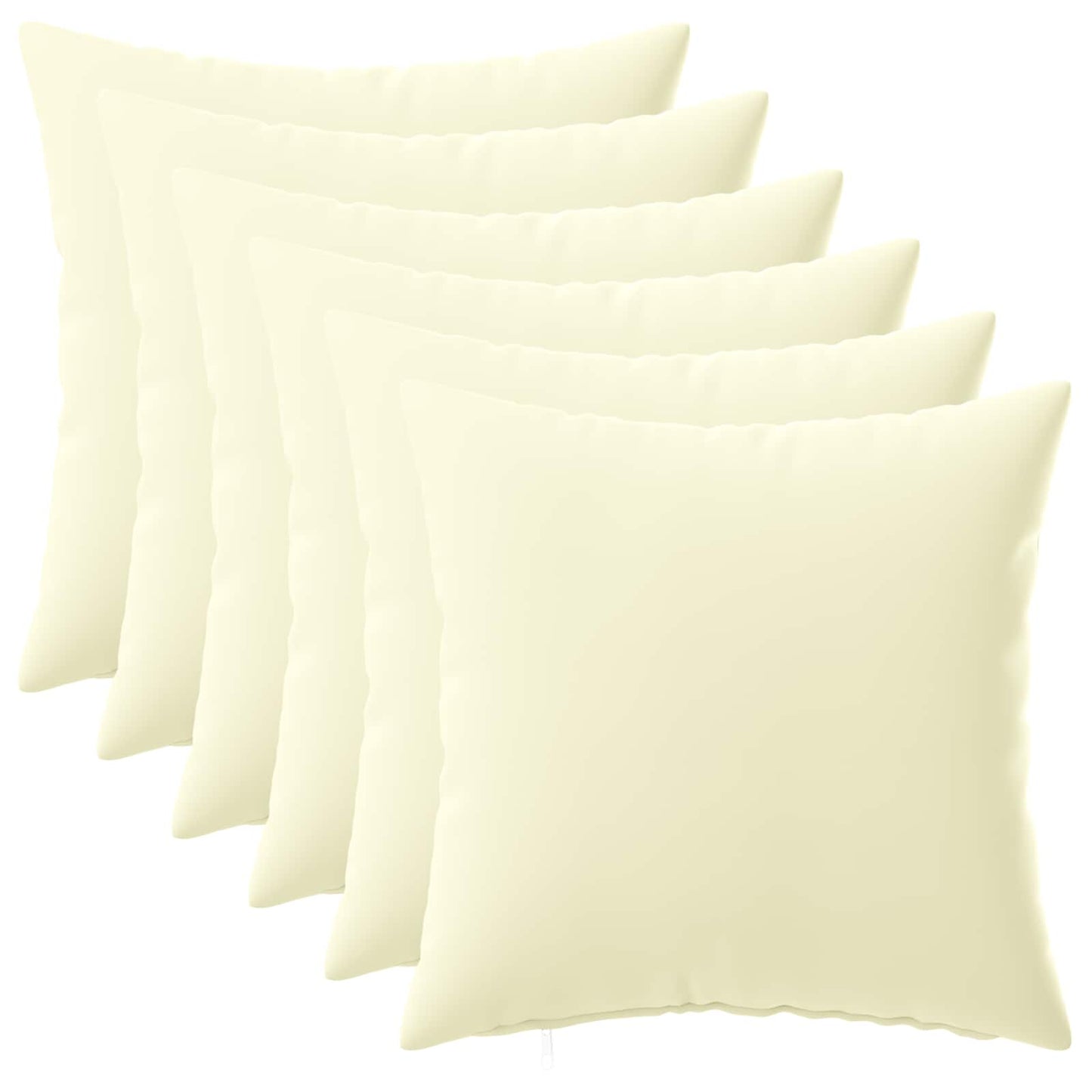 Kussensloop 6 pcs HEERLEN Crèmekleurig 35 x 35 cm Polyester