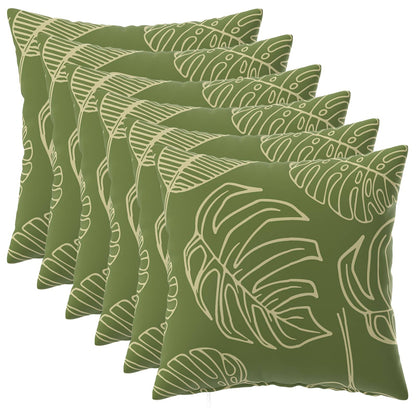 Kussensloop 6 pcs HEERLEN Bladontwerp 35 x 35 cm Polyester