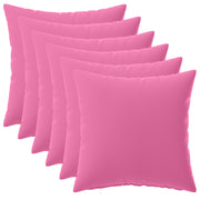 Kussensloop set 6 stuks roze polyester 35x35 cm